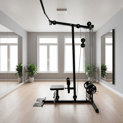 Lat Pulldown Low Row Fitness Machine – Home Gym Strength Trainer