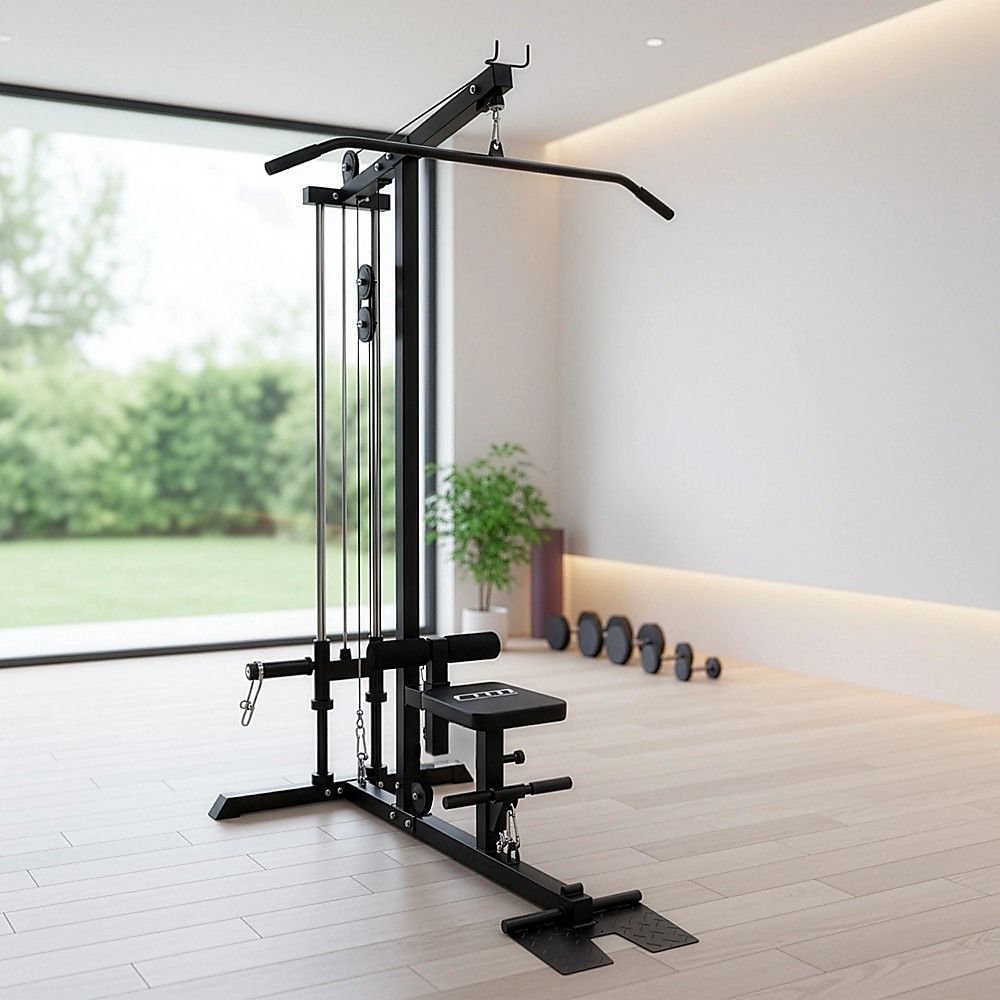Lat Pulldown Low Row Fitness Machine – Home Gym Strength Trainer