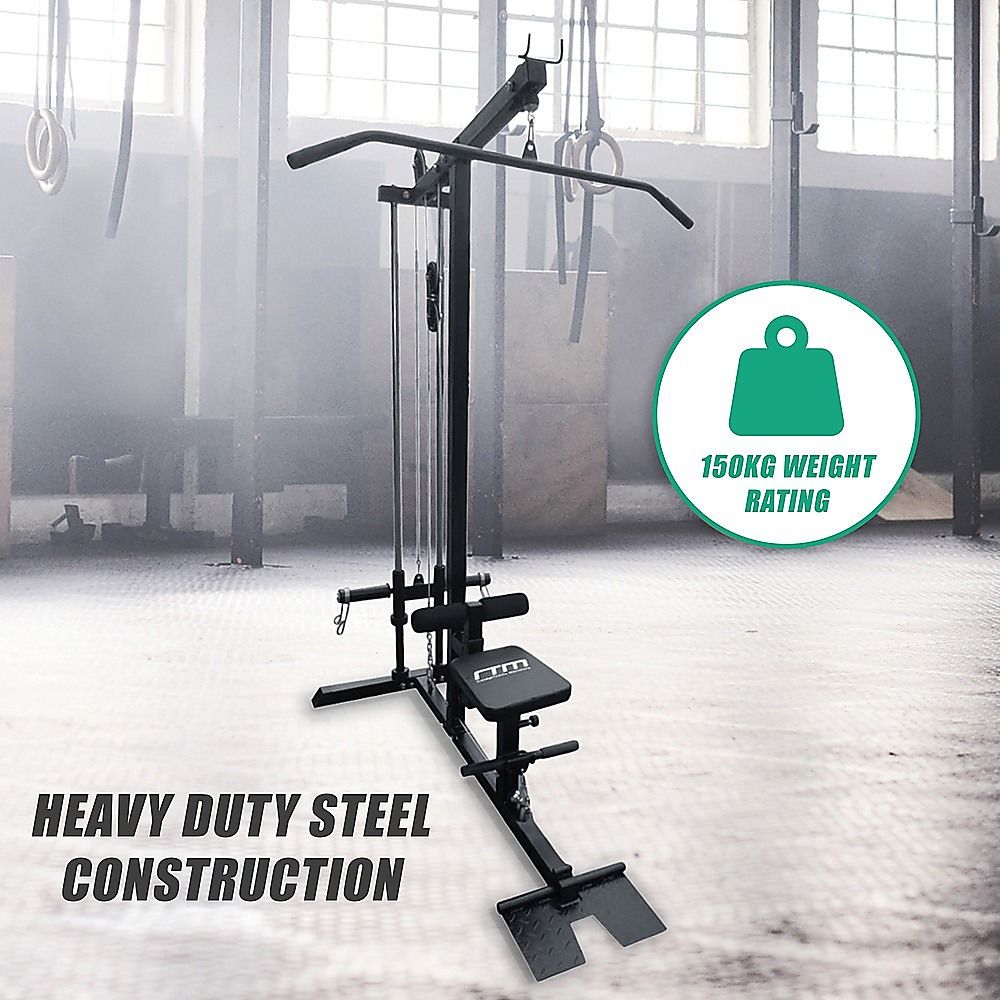 Lat Pulldown Low Row Fitness Machine – Home Gym Strength Trainer