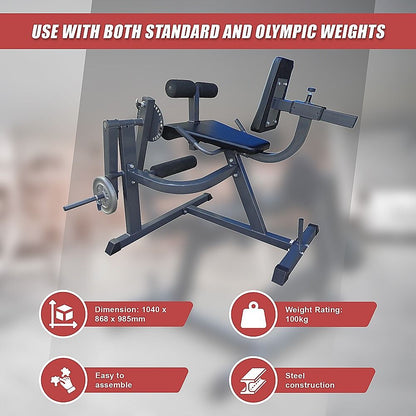 Leg Extension Curl Machine – Adjustable Home Gym Quad & Hamstring Workout Bench