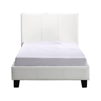 Single PU Leather Bed Frame White