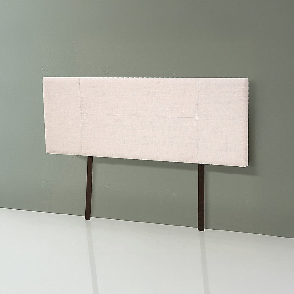 Linen Fabric Queen Bed Headboard Bedhead - Beige