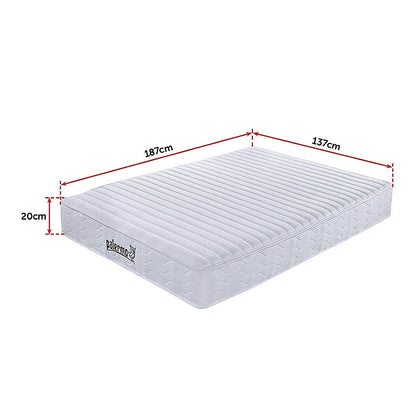 Contour Encased Coil Double Mattress – Hybrid Support with CertiPUR-US® Certified Foam Comfort Layers