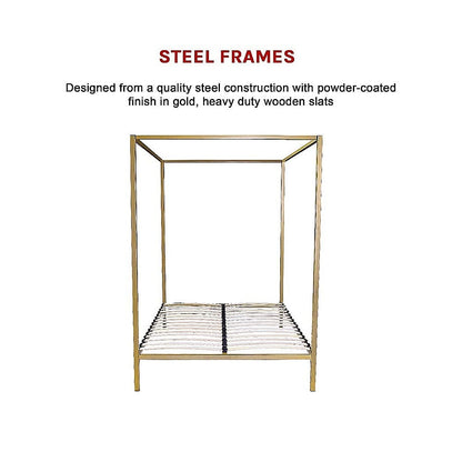 4 Four Poster Queen Bed Frame