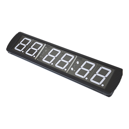 6 Digit Digital Timer Interval Fitness Clock LED Gym Display