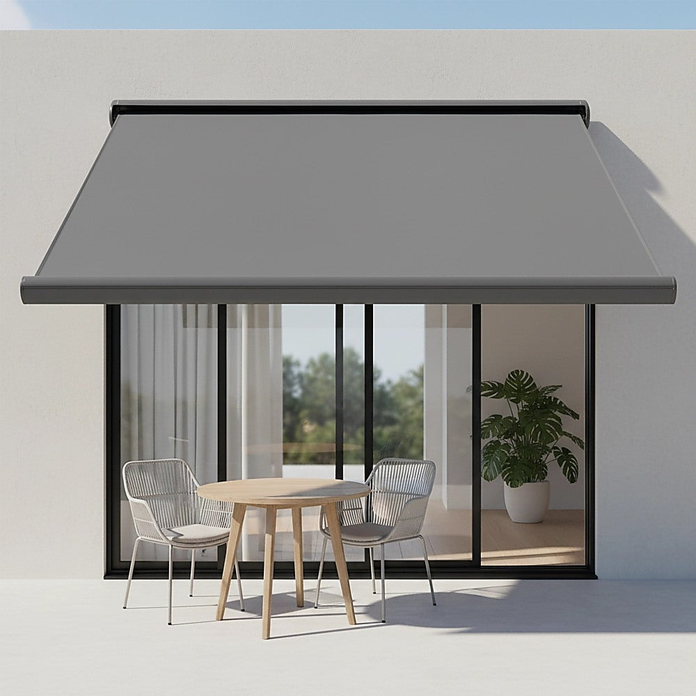 4.0m x 3.0m Retractable Folding Arm Awning Heavy Duty Full Cassette Motorised