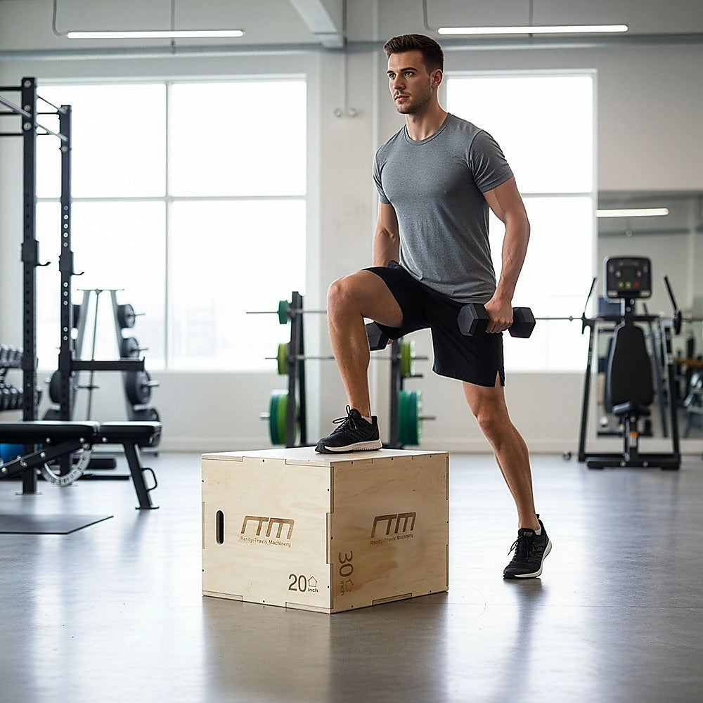 3 IN 1 Wood Plyo Games Plyometric Jump Box