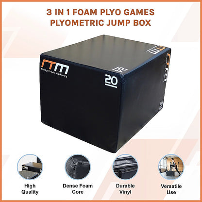 3 IN 1 Foam Plyo Games Plyometric Jump Box