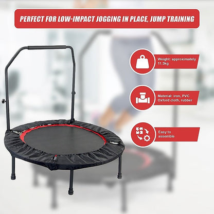 Mini Rebounder Trampoline with Adjustable Handle – Fitness Bounce Trainer