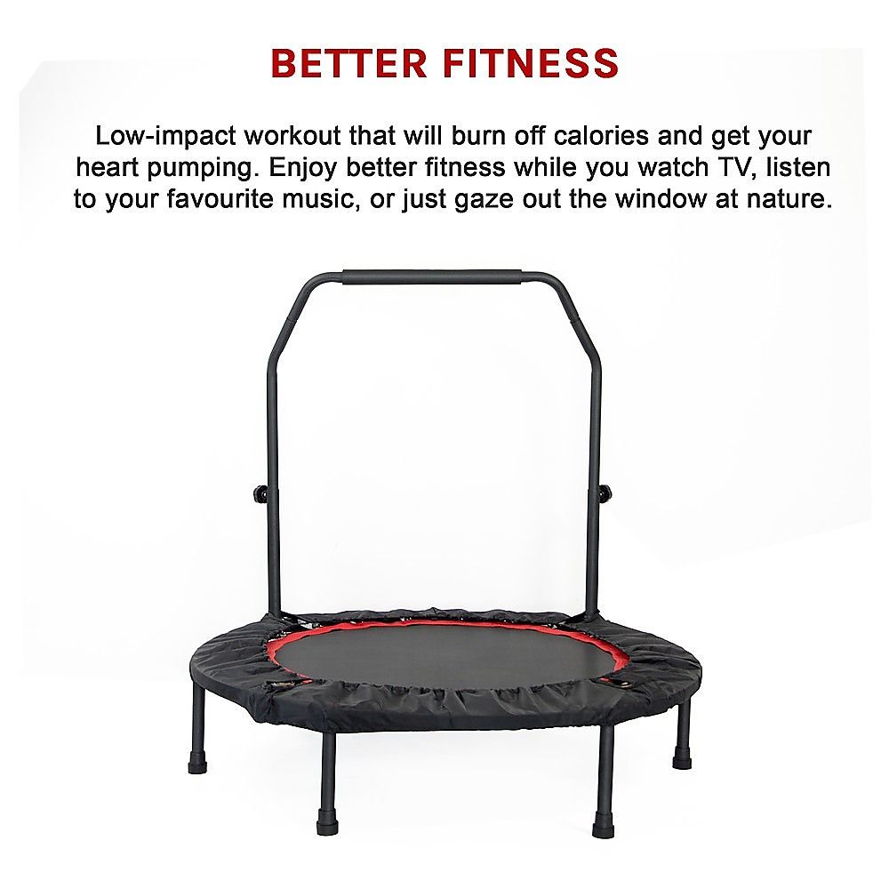 Mini Rebounder Trampoline with Adjustable Handle – Fitness Bounce Trainer
