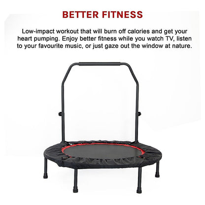 Mini Rebounder Trampoline with Adjustable Handle – Fitness Bounce Trainer