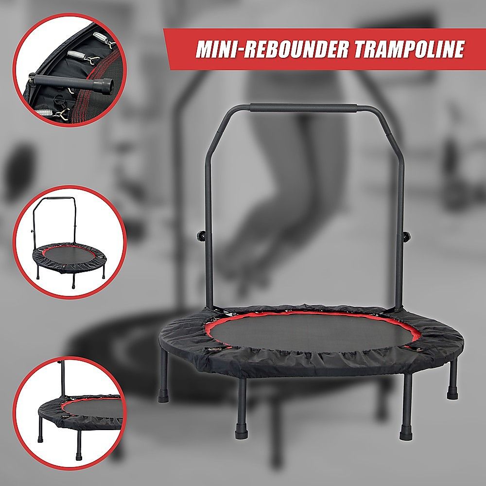 Mini Rebounder Trampoline with Adjustable Handle – Fitness Bounce Trainer