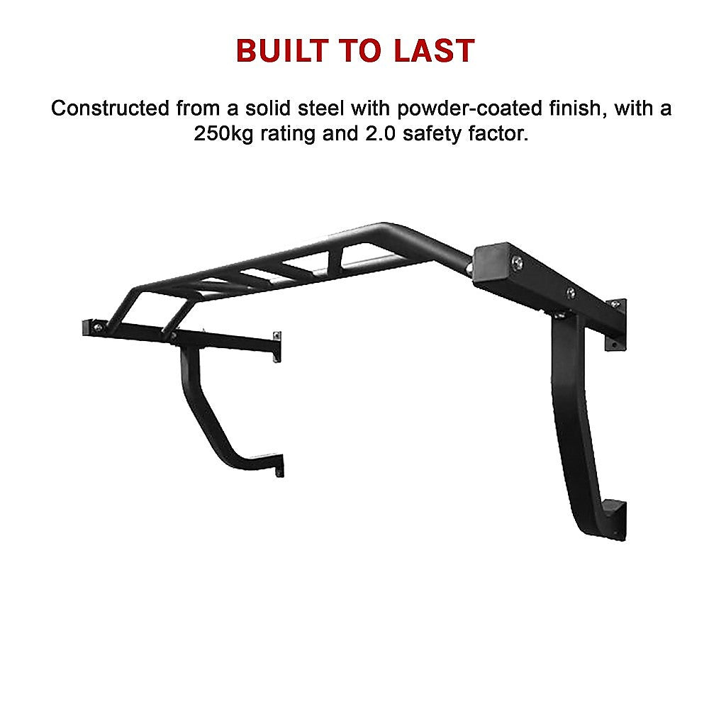 Wall Mounted Multi Grip Chin Up Bar – Heavy Duty Pull Up Station for Upper Body Training