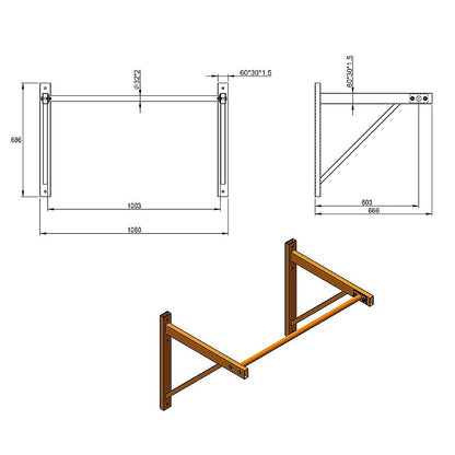 Wall Mounted Pull Up Bar – Heavy Duty Chin Up Station for Home Upper Body Training