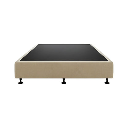 Palermo King Single Ensemble Bed Base Platinum Natural Sand Linen Fabric