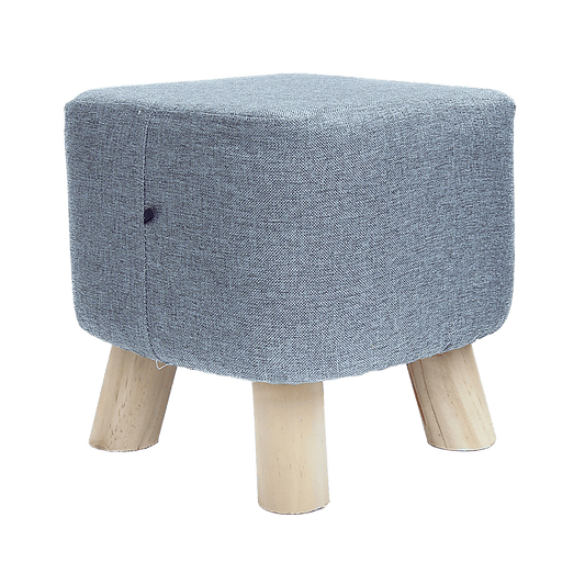 Fabric Ottoman Foot Stool Rest Pouffe Footstool Wood Storage Padded Seat