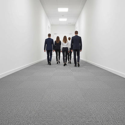 5m2 Box of Premium Carpet Tiles Commercial Domestic Office Heavy Use Flooring Grey