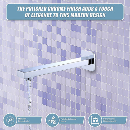 228mm Bath Spout Polished Chrome Finish