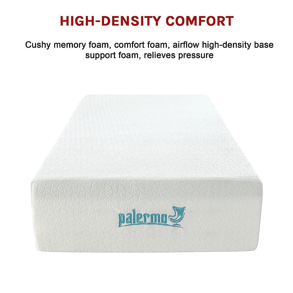 Palermo Single Mattress 30cm Memory Foam Green Tea Infused CertiPUR Approved