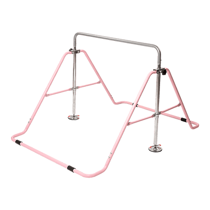 Kids Gymnastics Bars Training Horizontal Bar Monkey Kip Bar Pink