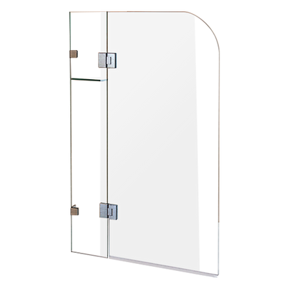 900 x 1450mm Frameless Bath Panel 10mm Glass Shower Screen By Della Francesca