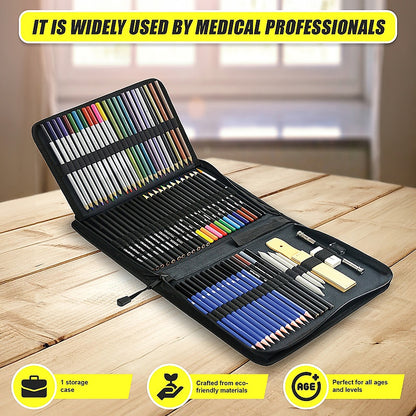 Art Sketch Pencils Oil Drawing Colouring Graphite Charcoal Pencil Set 72pcs/set