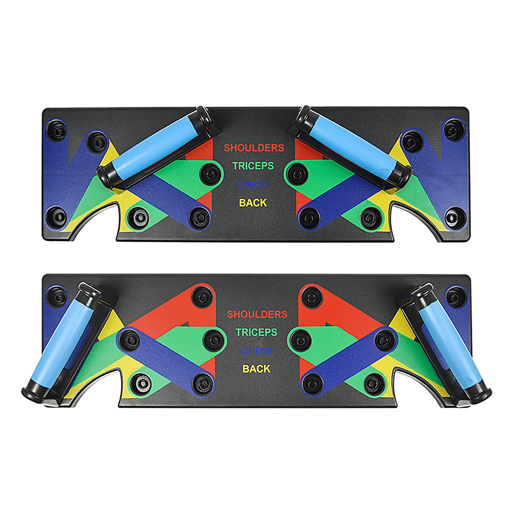 9 in 1 Push Up Board Yoga Bands Fitness Workout Train Gym Exercise Pushup Stand