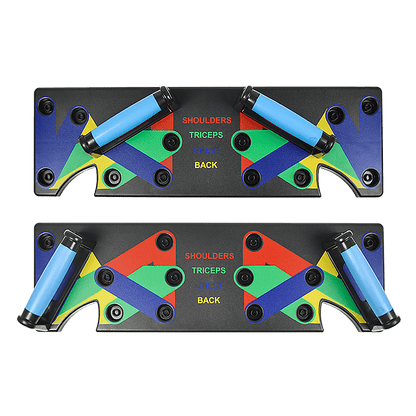 9 in 1 Push Up Board Yoga Bands Fitness Workout Train Gym Exercise Pushup Stand