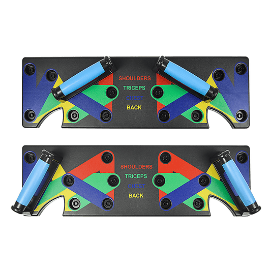 9 in 1 Push Up Board Yoga Bands Fitness Workout Train Gym Exercise Pushup Stand