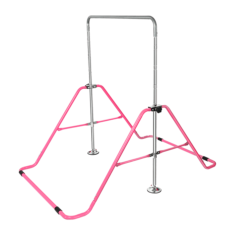 Kids Gymnastics Bars Training Horizontal Bar Monkey Kip Bar Pink