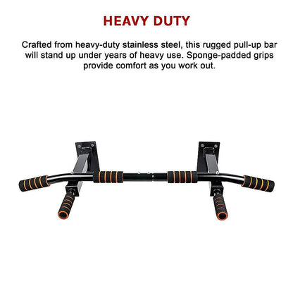 Heavy Duty Pull Up Bar Home Gym Chin Up Bar for Wall or Ceiling Mount