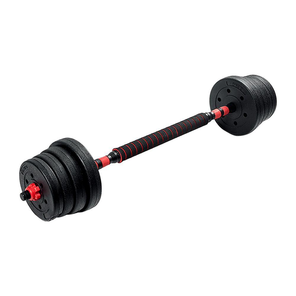 30kg Adjustable Rubber Dumbbell Set Barbell Home GYM Exercise Weights