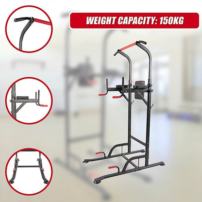 Power Tower Chin Up Bar Push Pull Up Knee Raise Weight Bench Gym Station