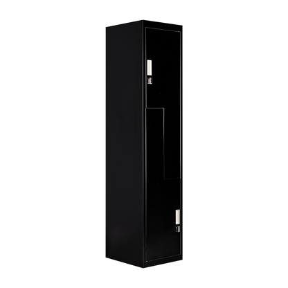 Black Two-Door L-shaped Office Gym Shed Storage Lockers