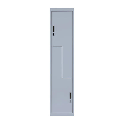 Grey Two-Door L-shaped Office Gym Shed Storage Lockers
