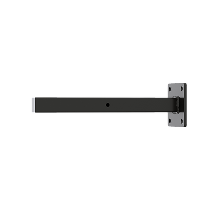 20cm Floating Shelf Brackets Industrial Metal Shelving Supports 4-Pack - Black