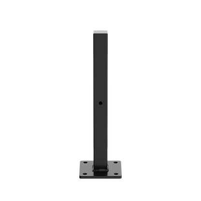 20cm Floating Shelf Brackets Industrial Metal Shelving Supports 4-Pack - Black