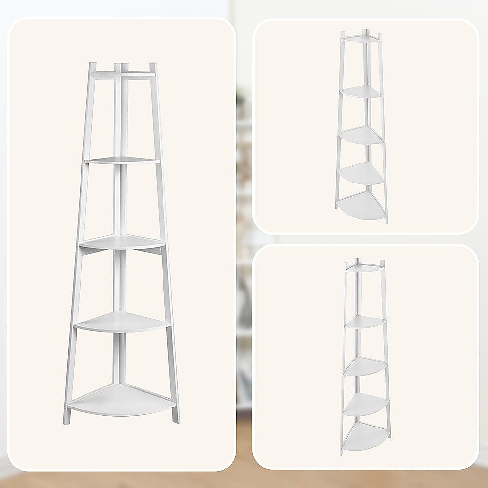 Corner Ladder Shelf Bookcase Display Storage Unit