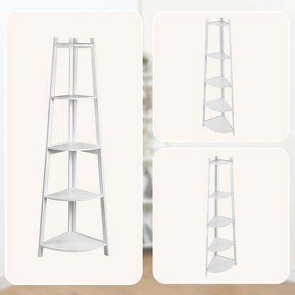 Corner Ladder Shelf Bookcase Display Storage Unit