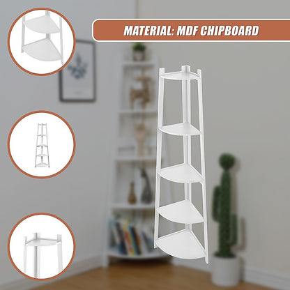 Corner Ladder Shelf Bookcase Display Storage Unit