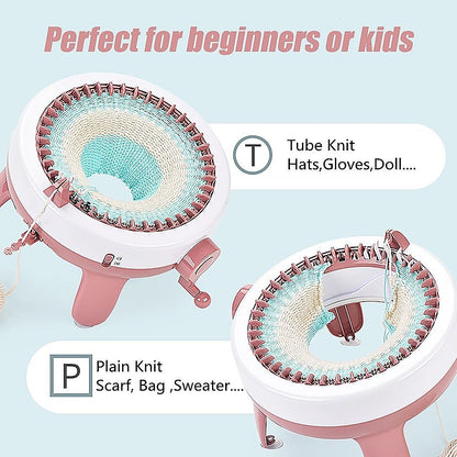 DIY Knitting Machine Smart Weaving Knit Rotating Kids Toy Scarf Sock Hat Gift