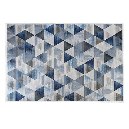 200x300cm Large Floor Blue Triangle Mirage Rug – Modern Area Carpet for Bedroom, Living Room, Lounge or Home Décor Mat