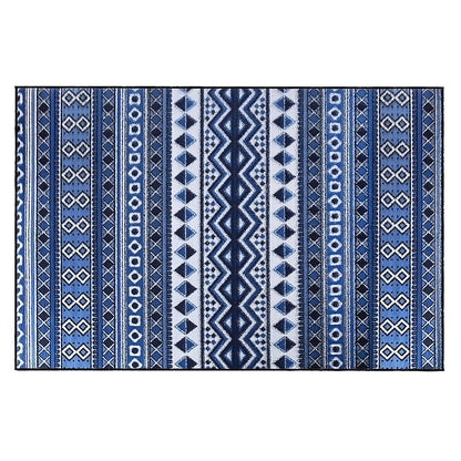 200x300cm Large Floor Blue Ethnic Rug – Modern Area Carpet for Bedroom, Living Room, Lounge or Home Décor Mat