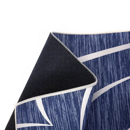 200x300cm Large Floor Blue Wave Lines Rug – Modern Area Carpet for Bedroom, Living Room, Lounge or Home Décor Mat