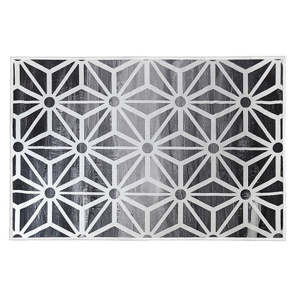 200x300cm Large Floor Black & White Geometric Rug – Modern Area Carpet for Bedroom, Living Room, Lounge or Home Décor Mat