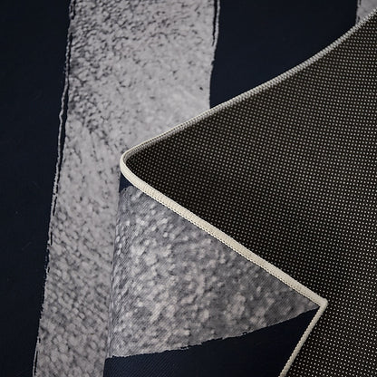 200x300cm Large Floor Blue Chevron Stripes Rug – Modern Area Carpet for Bedroom, Living Room, Lounge or Home Décor Mat