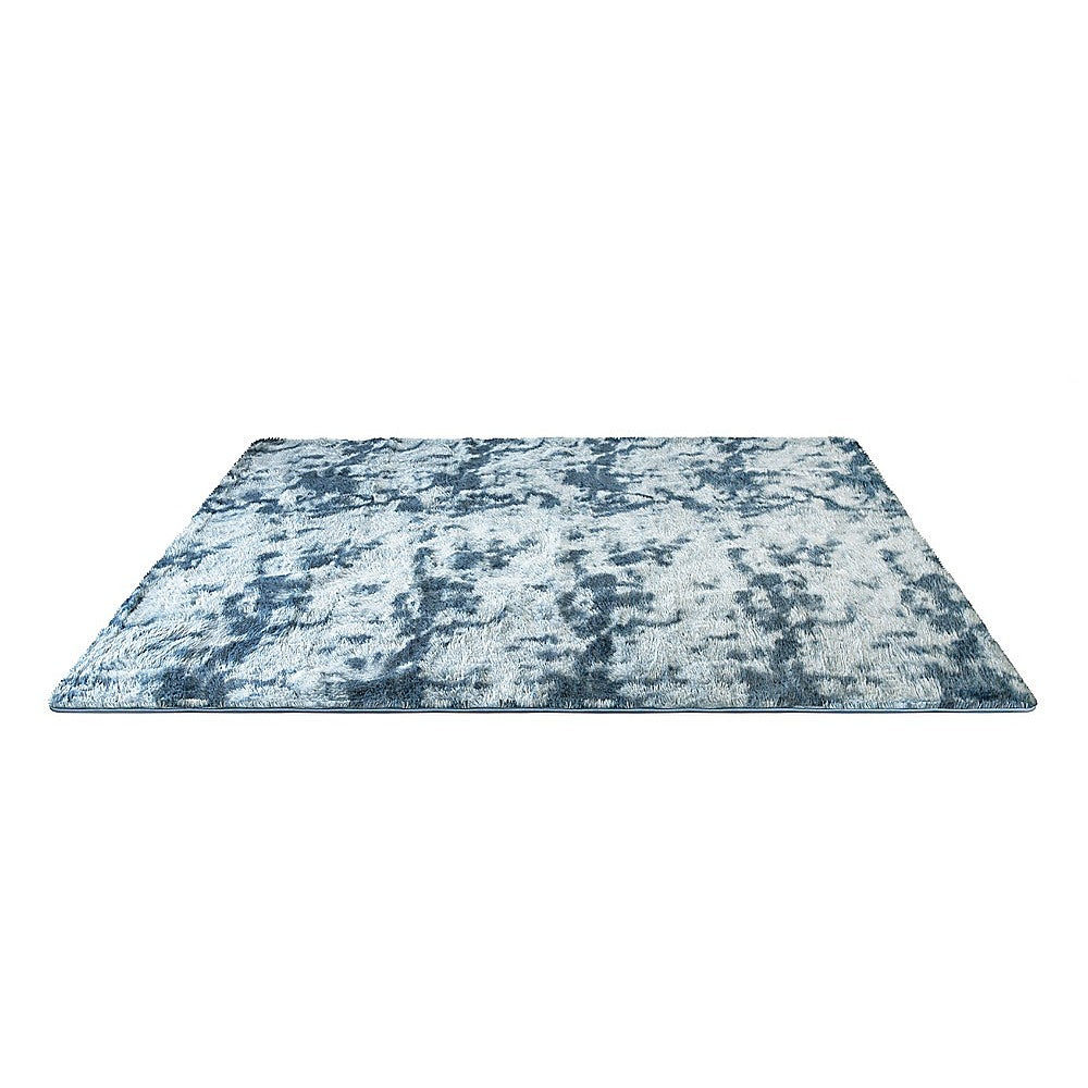 200x300cm Large Floor Soft Blue Fluffy Rug – Modern Area Carpet for Bedroom, Living Room, Lounge or Home Décor Mat