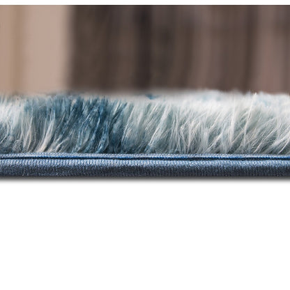 200x300cm Large Floor Soft Blue Fluffy Rug – Modern Area Carpet for Bedroom, Living Room, Lounge or Home Décor Mat