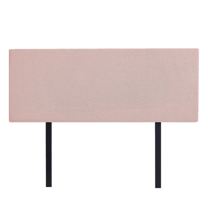 Linen Fabric Double Bed Deluxe Headboard Bedhead - Pale Pink