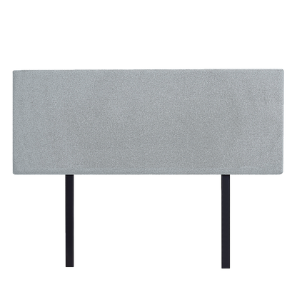 Linen Fabric Double Bed Deluxe Headboard Bedhead - Stone Grey